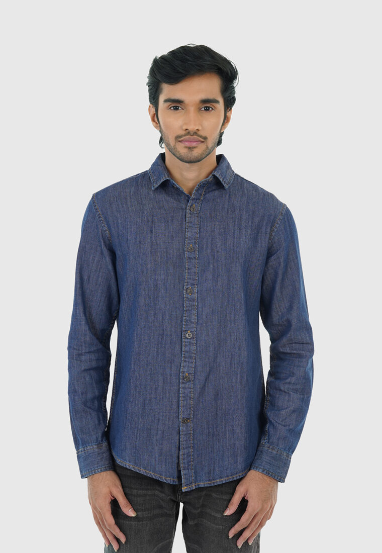 Dark Blue Denim Shirt