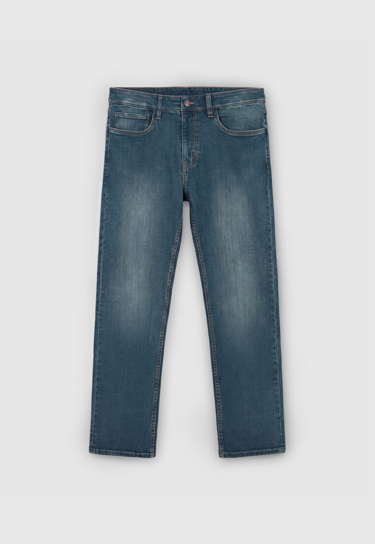 High-End Vintage Wash Jeans - Regular Fit