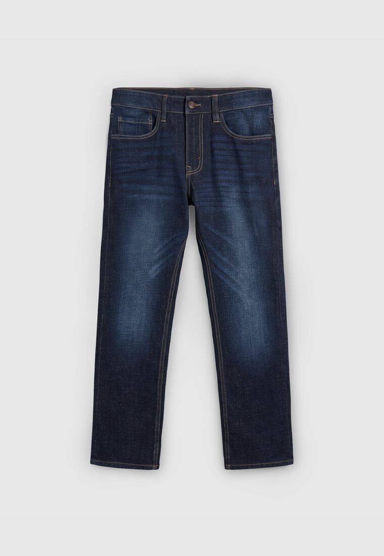 High-End Whisker Faded Jeans - Regular Fit