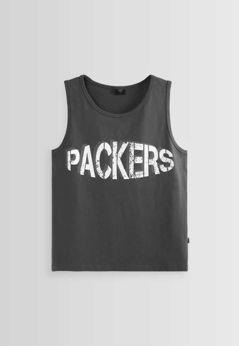 Grey Relaxed Graphic Tank Top