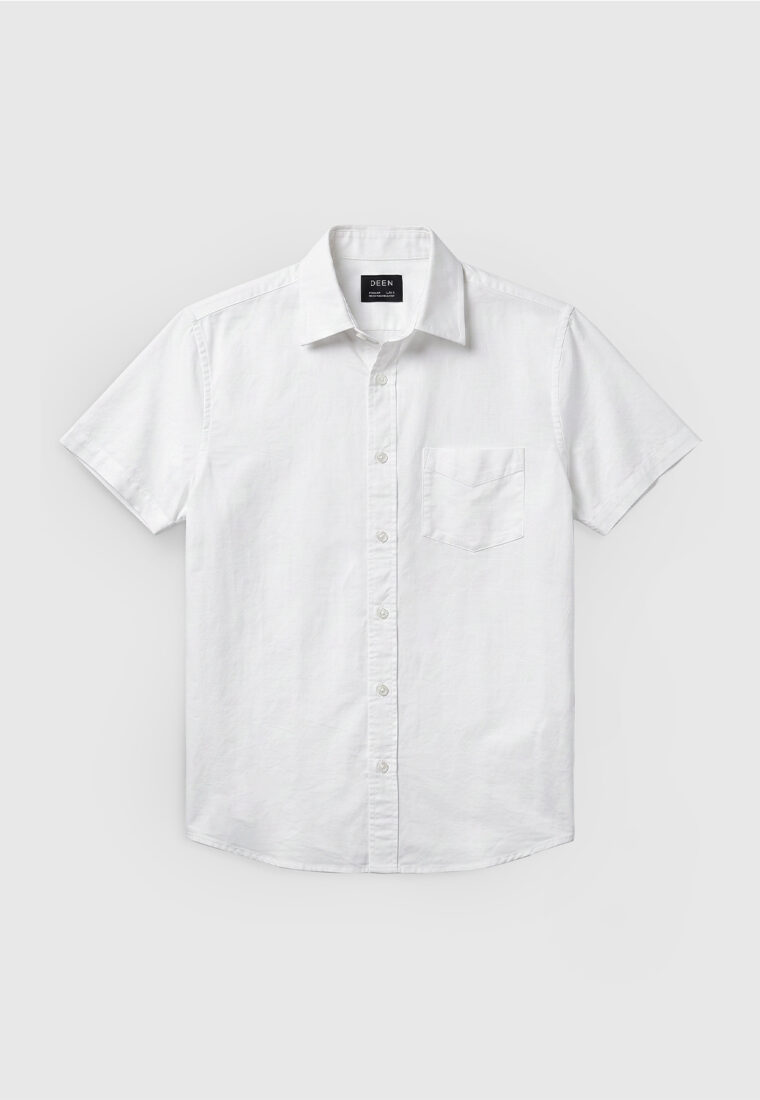 White Casual Half Shirt
