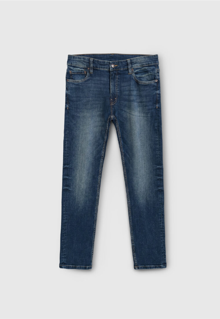 High-End Vintage Wash Jeans - Slim Fit