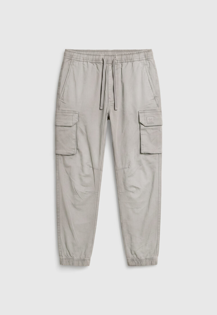 Pull & Bear Cargo Trouser in Light Grey