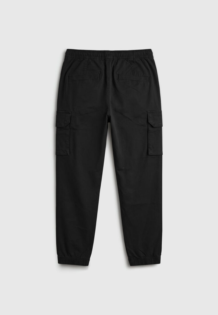Pull Bear Cargo Trouser in Black DS 104 0402 001 Back side