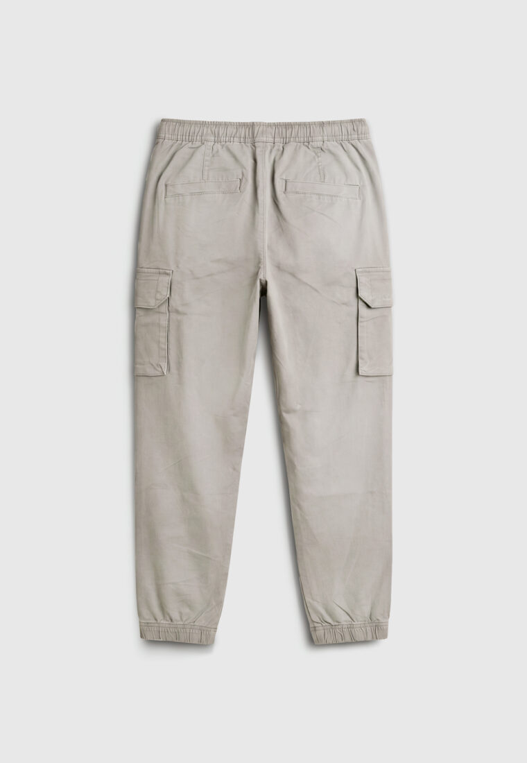 Pull Bear Cargo Trouser in Light Grey DS 104 0402 003 Back side